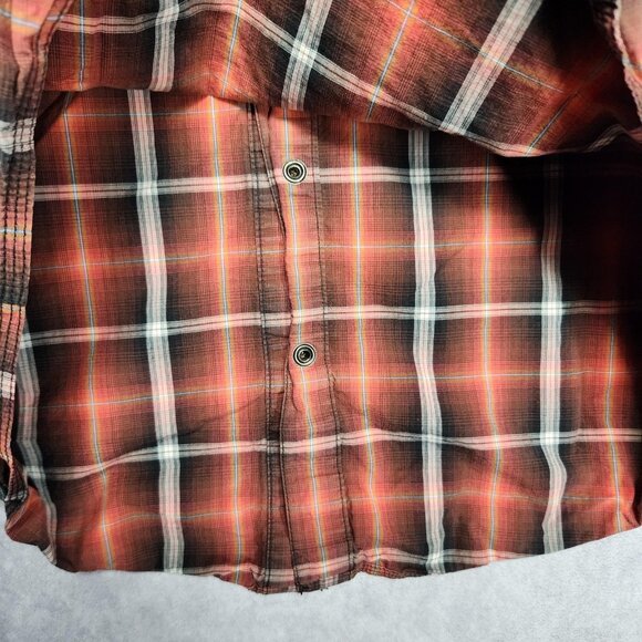 Harley-Davidson Shirt Mens XL Plaid Short Sleeve Button Up Motorcycle Western - Picture 11 of 14